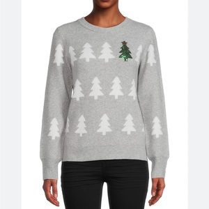 Holiday Time | Tree Fair Isle Women's Festive Crewneck Christmas Sweater